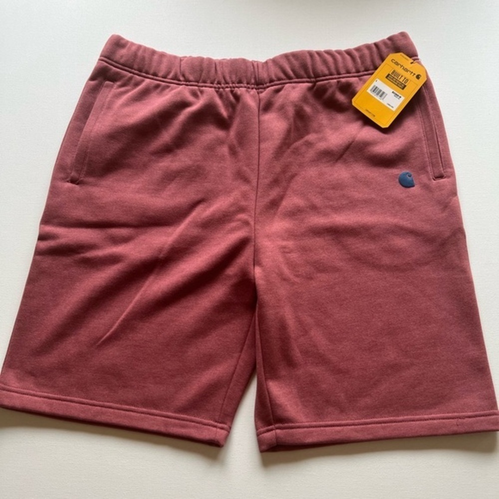 NWT Carhartt Men's Relaxed Fit Midweight Fleece Short Drawstring Back Zipper 🔥🔥